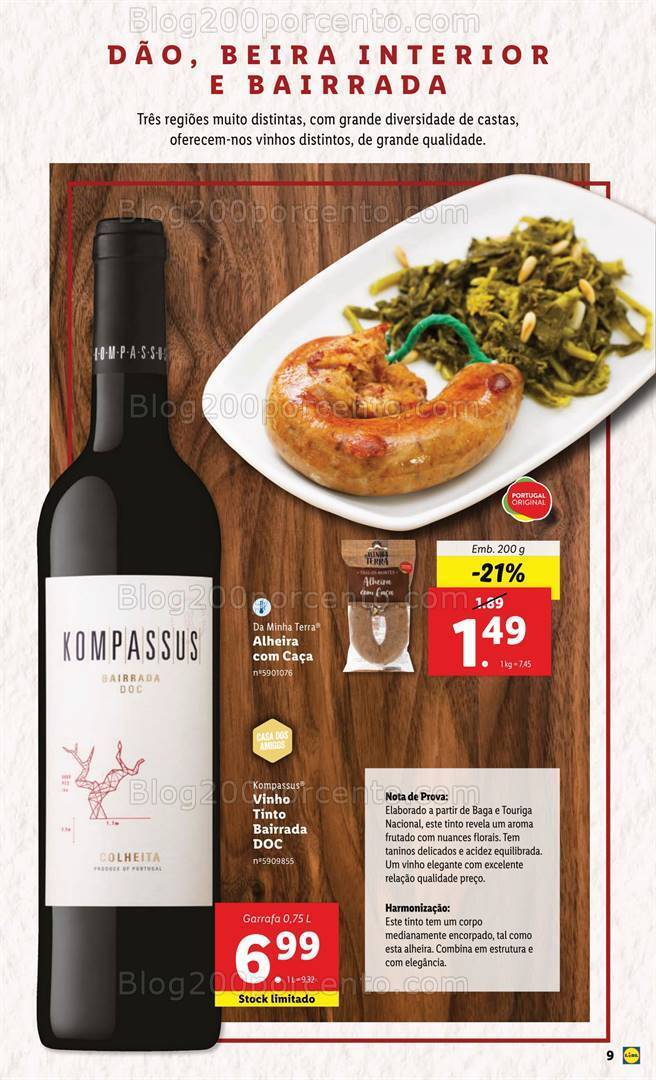 Antevisão Folheto LIDL Feira Queijos Enchidos e Vinhos - 1 a 14 fevereiro