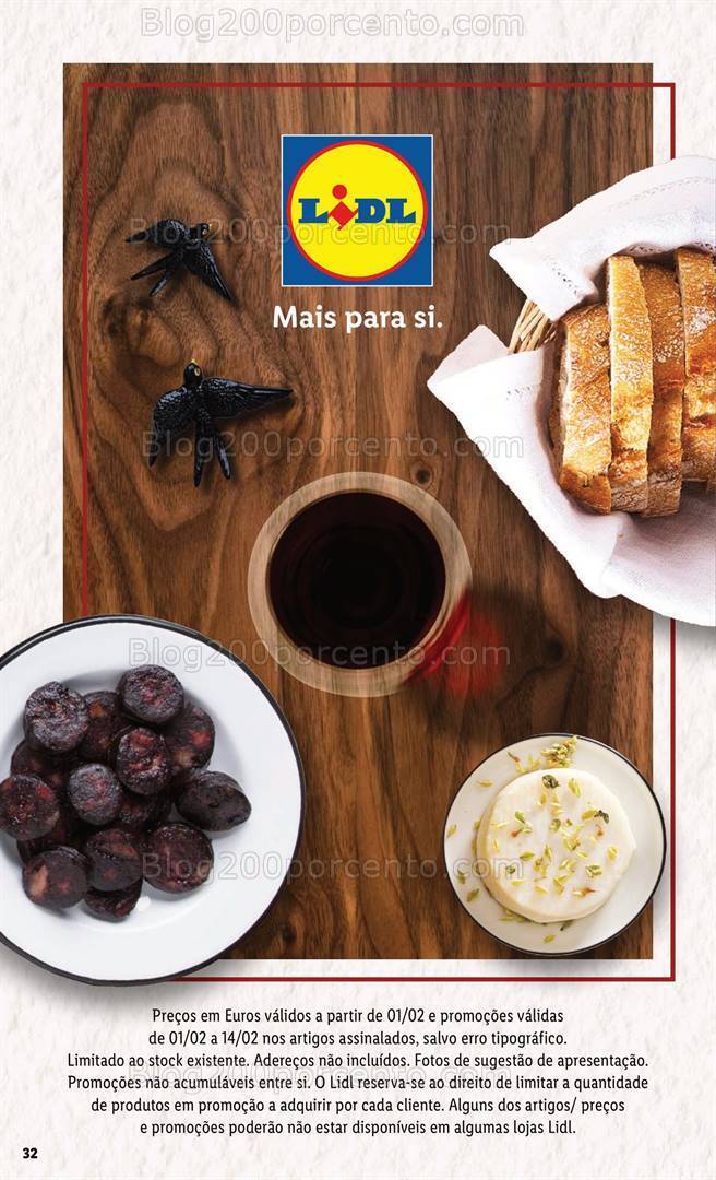 Antevisão Folheto LIDL Feira Queijos Enchidos e Vinhos - 1 a 14 fevereiro