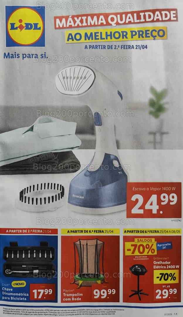 Antevisão Folheto LIDL Arrumação e Limpeza Promoções - 21 a 27 abril