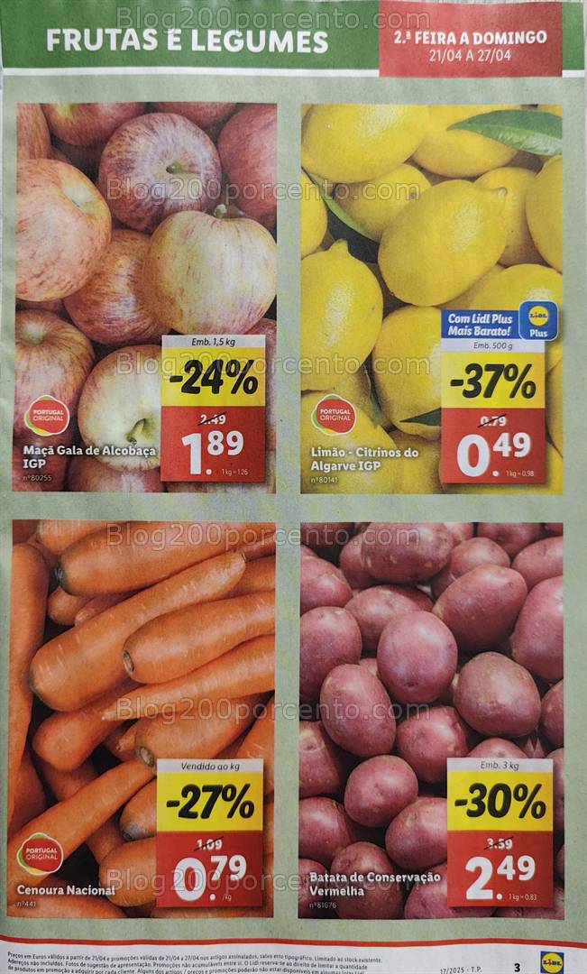 Antevisão Folheto LIDL Promoções de 21 a 27 de abril