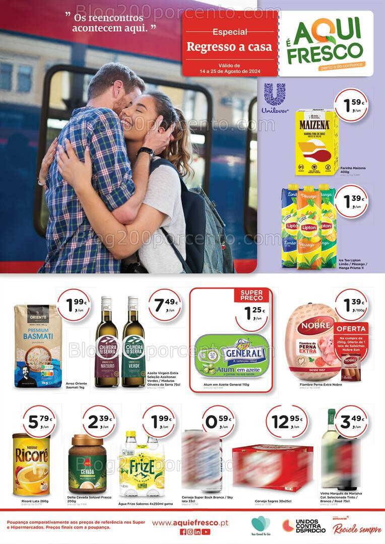 Antevisão Folheto AQUI É FRESCO Promoções de 14 a 25 agosto