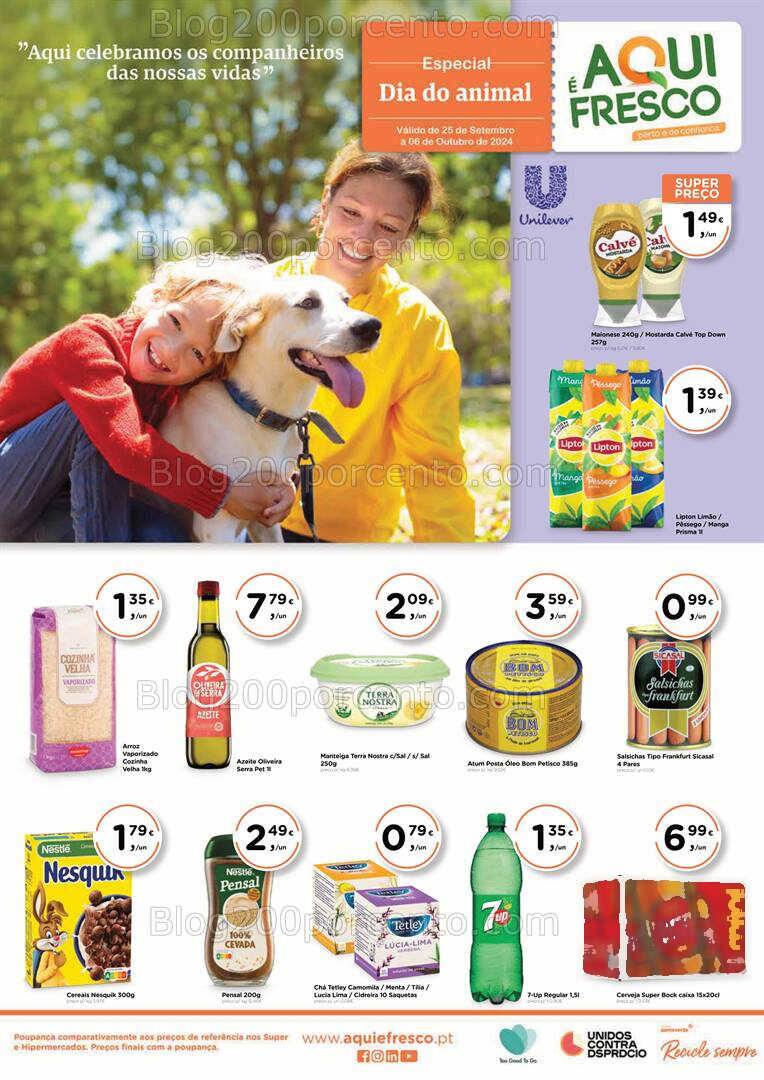 Antevisão Folheto AQUI É FRESCO Promoções de 25 setembro a 6 outubro