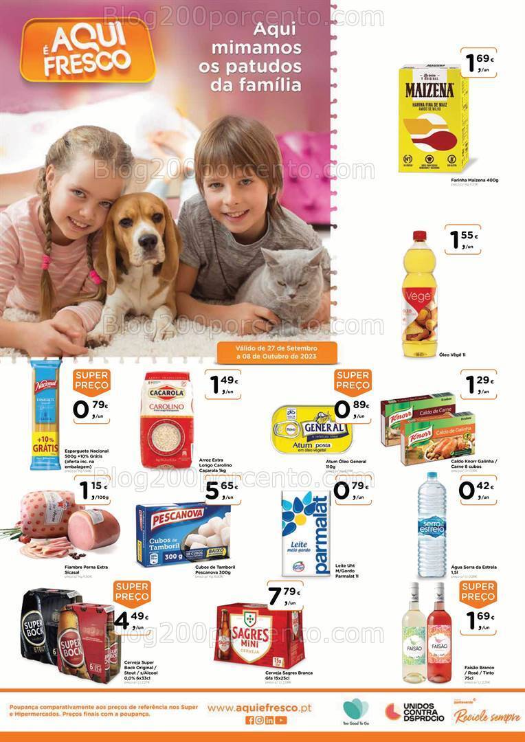 Antevisão Folheto AQUI É FRESCO Promoções de 27 setembro a 8 outubro