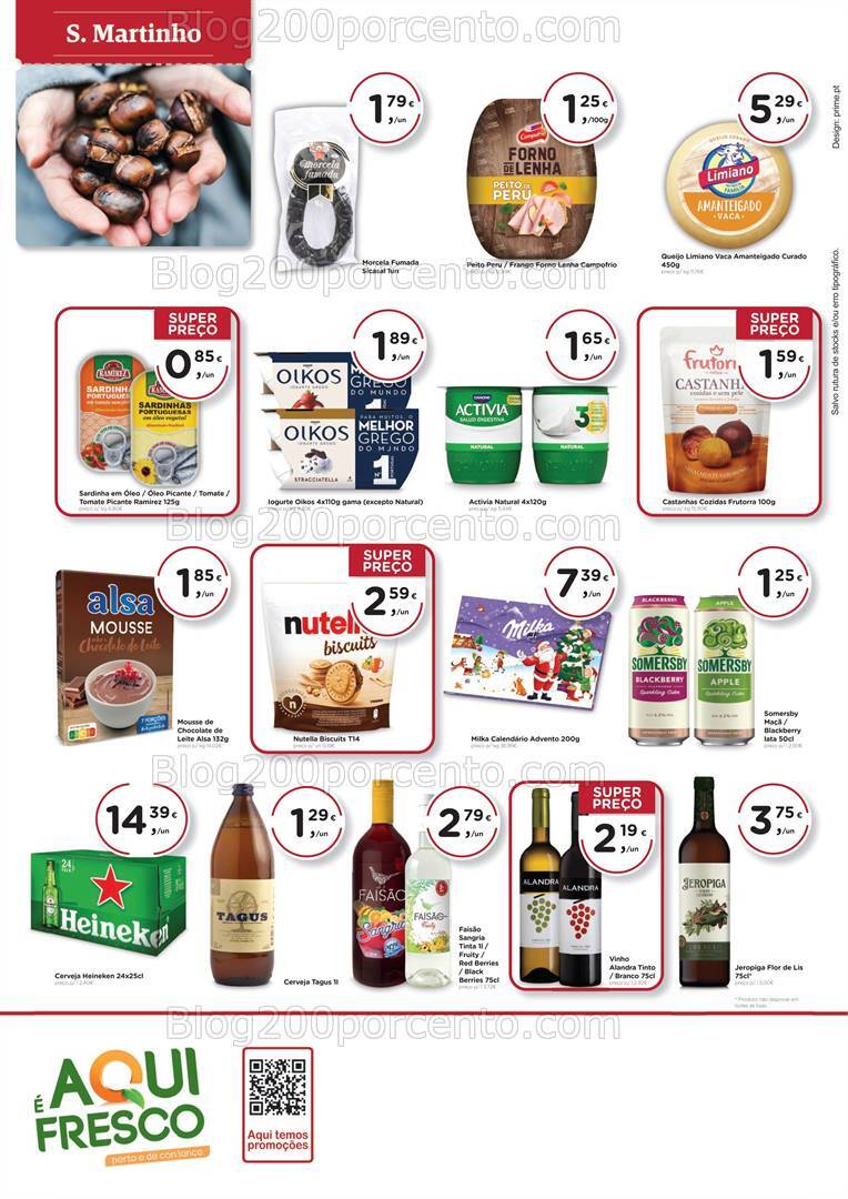 Antevisão Folheto AQUI É FRESCO Promoções de 6 a 17 novembro