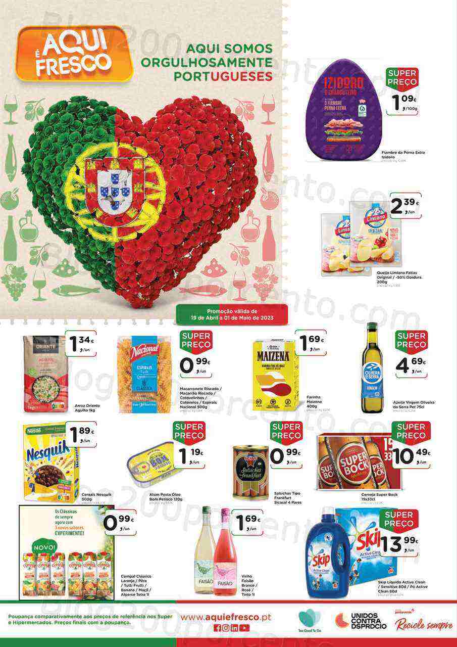 Antevisão Folheto AQUI É FRESCO Promoções de 19 abril a 1 maio