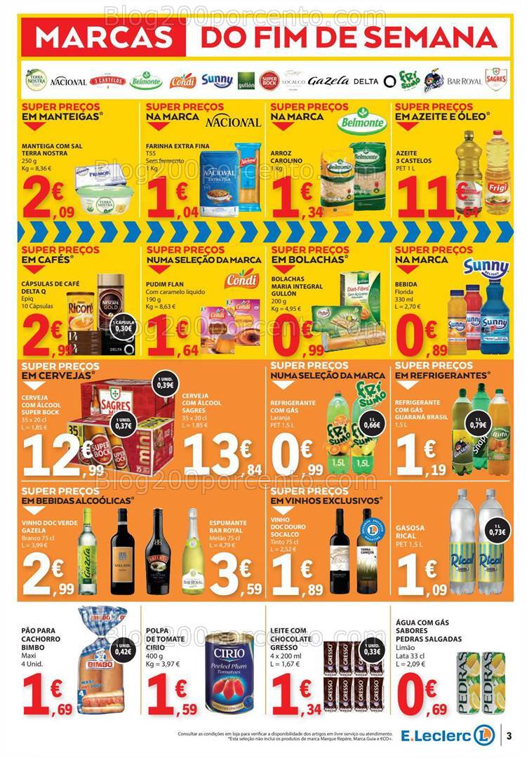 Antevisão Folheto E-LECLERC Promoções Fim de Semana - 16 a 18 agosto