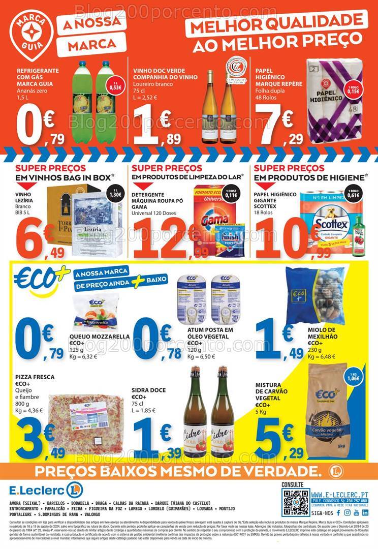 Antevisão Folheto E-LECLERC Promoções Fim de Semana - 16 a 18 agosto