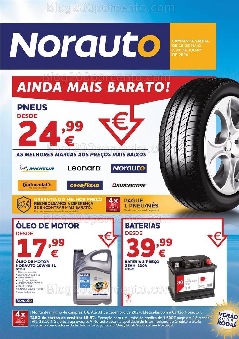 Antevisão Folheto NORAUTO Promoções de 16 maio a 31 julho