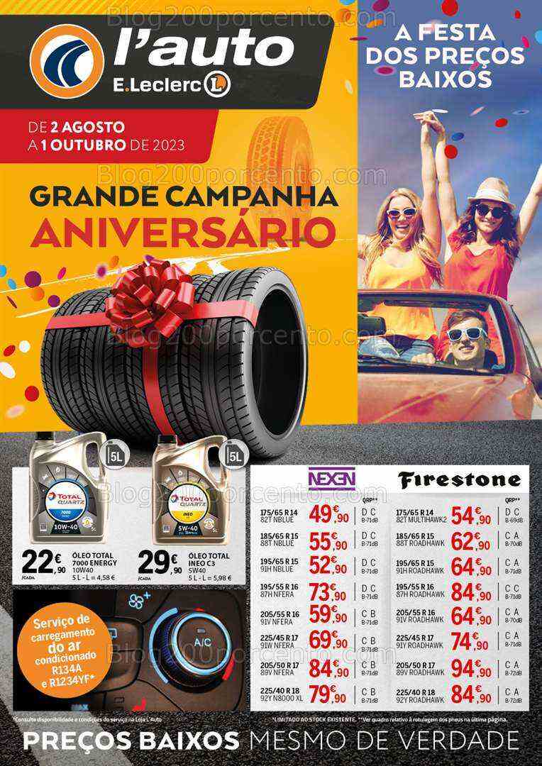Antevisão Folheto E-LECLERC Auto Promoções de 2 agosto a 1 outubro