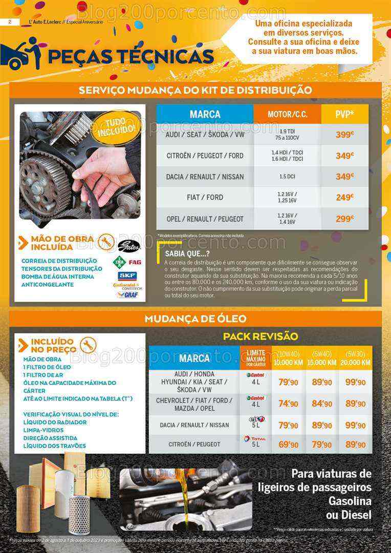 Antevisão Folheto E-LECLERC Auto Promoções de 2 agosto a 1 outubro
