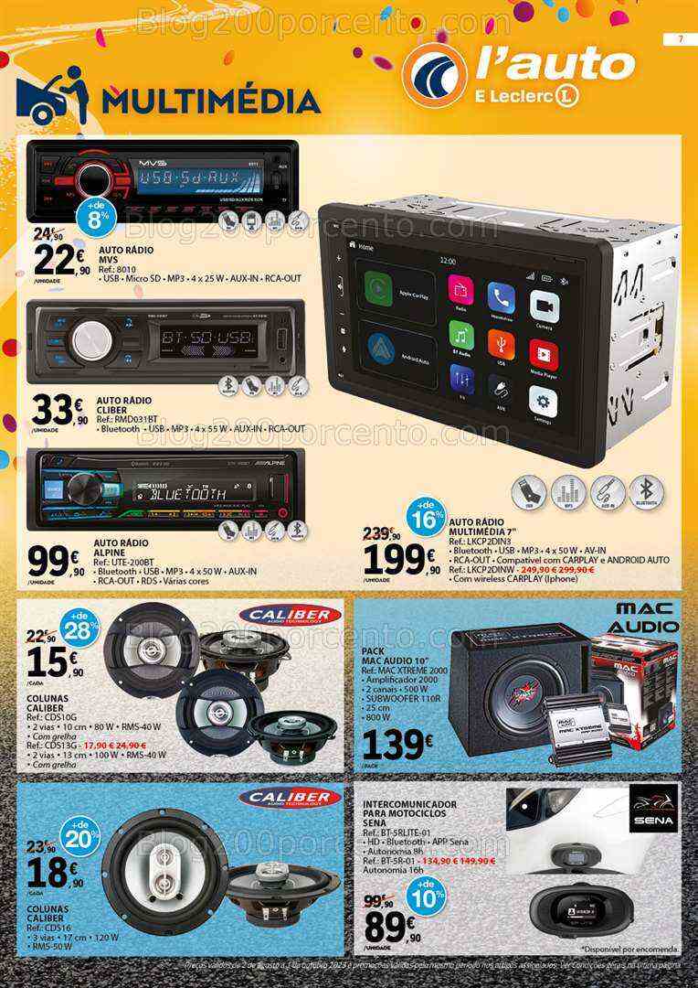 Antevisão Folheto E-LECLERC Auto Promoções de 2 agosto a 1 outubro