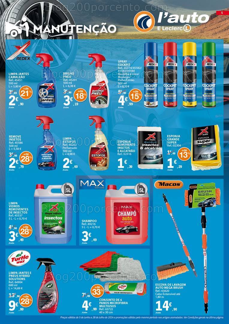 Antevisão Folheto E-LECLERC Auto Promoções de 5 junho a 28 julho
