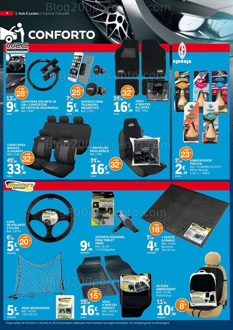 Antevisão Folheto E-LECLERC Auto Promoções de 9 abril a 1 junho