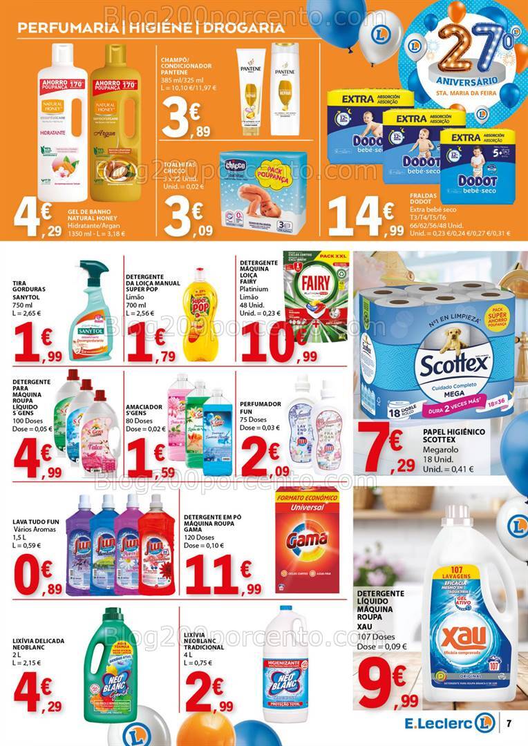 Antevisão Folheto E-LECLERC Aniversário Promoções de 25 julho a 11 agosto