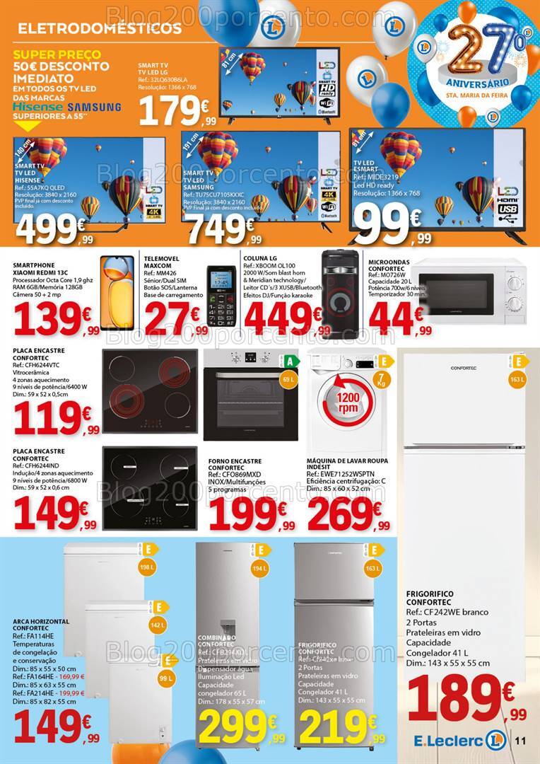 Antevisão Folheto E-LECLERC Aniversário Promoções de 25 julho a 11 agosto