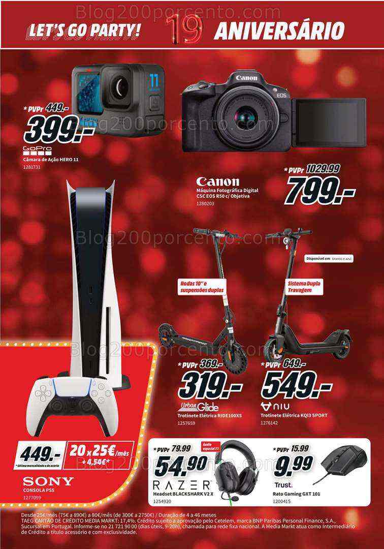 Antevisão Folheto MEDIA MARKT 19º Aniversário Promoções de 4 a 9 julho
