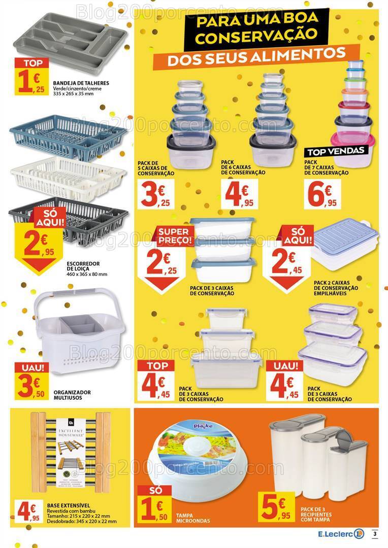 Antevisão Folheto E-LECLERC Aniversário Bazar Promoções de 13 a 29 outubro