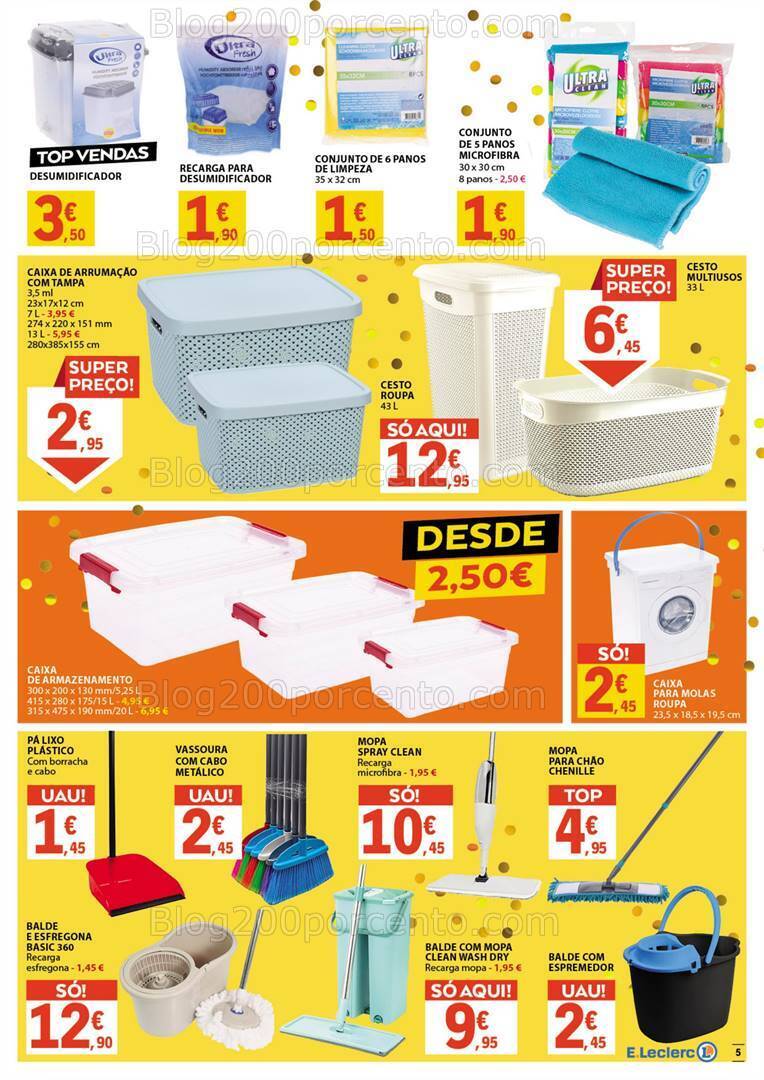 Antevisão Folheto E-LECLERC Aniversário Bazar Promoções de 13 a 29 outubro