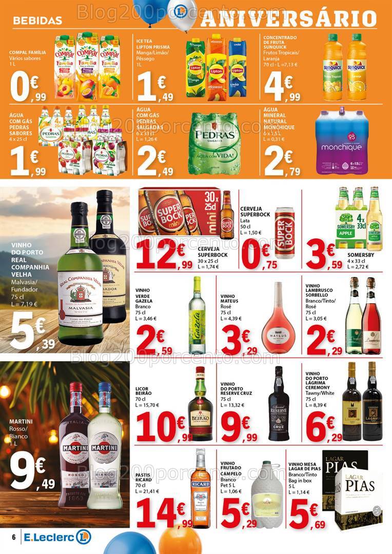 Antevisão Folheto E-LECLERC Aniversário Promoções de 25 julho a 11 agosto