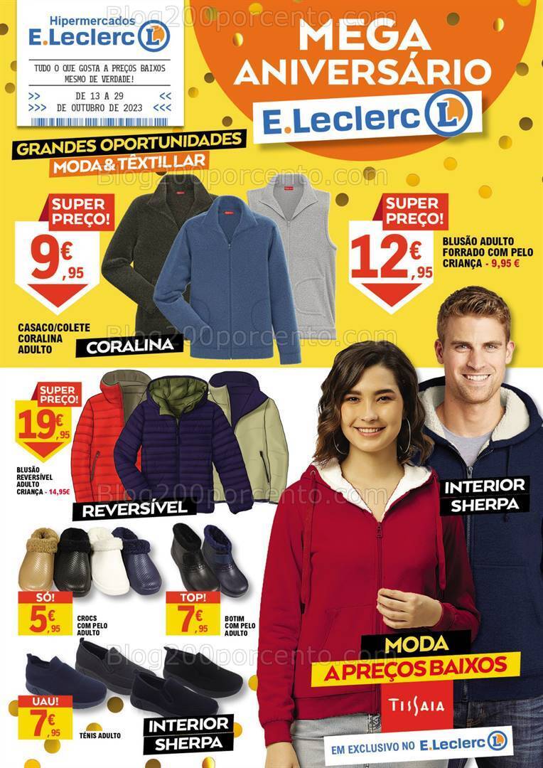 Antevisão Folheto E-LECLERC Especial Moda e Têxtil Promoções de 13 a 29 outubro