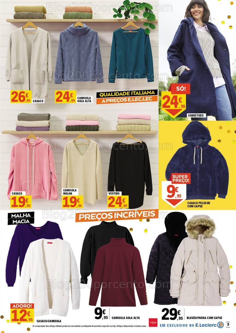Antevisão Folheto E-LECLERC Especial Moda e Têxtil Promoções de 13 a 29 outubro