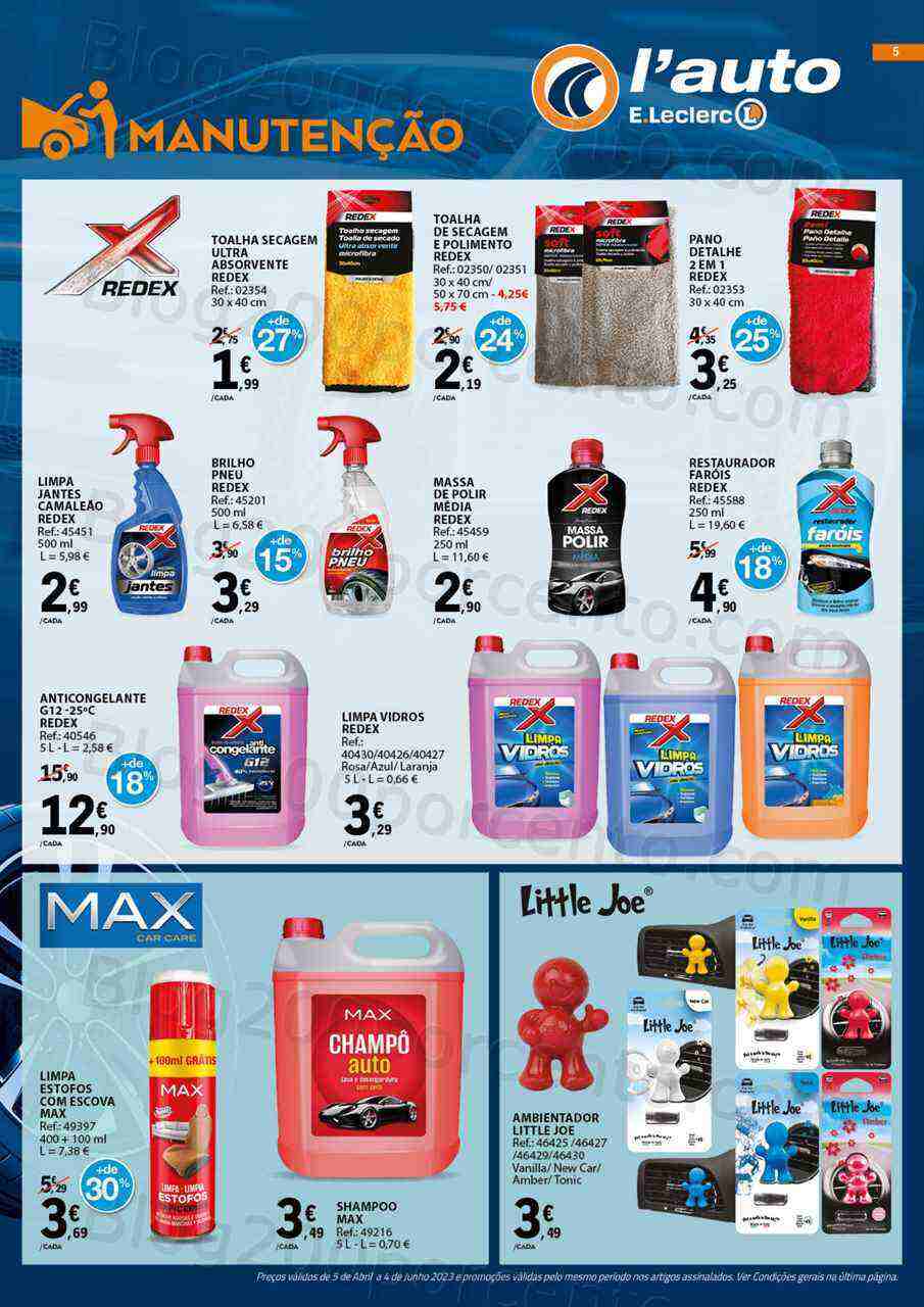 Antevisão Folheto E-LECLERC Auto Promoções de 5 abril a 4 junho