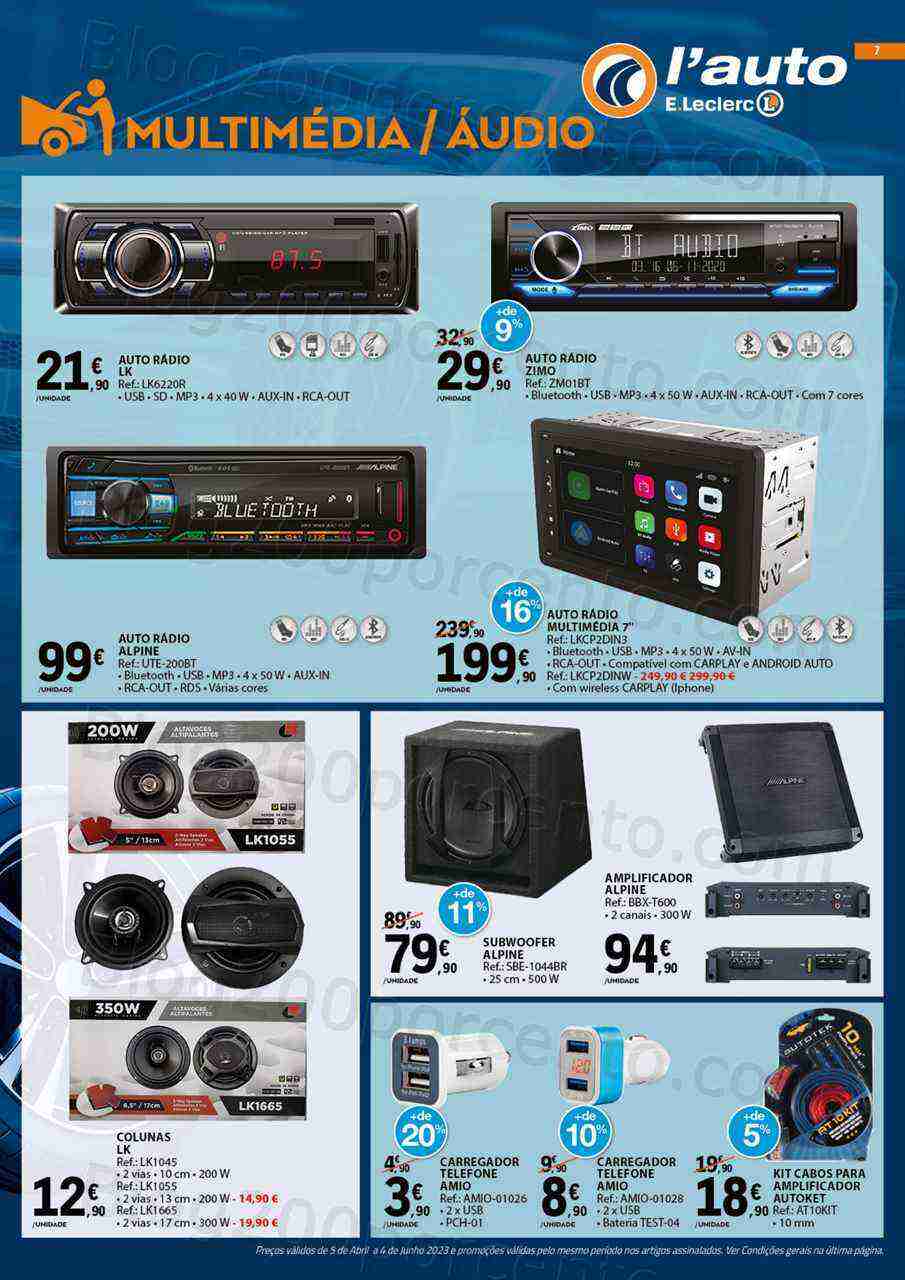 Antevisão Folheto E-LECLERC Auto Promoções de 5 abril a 4 junho