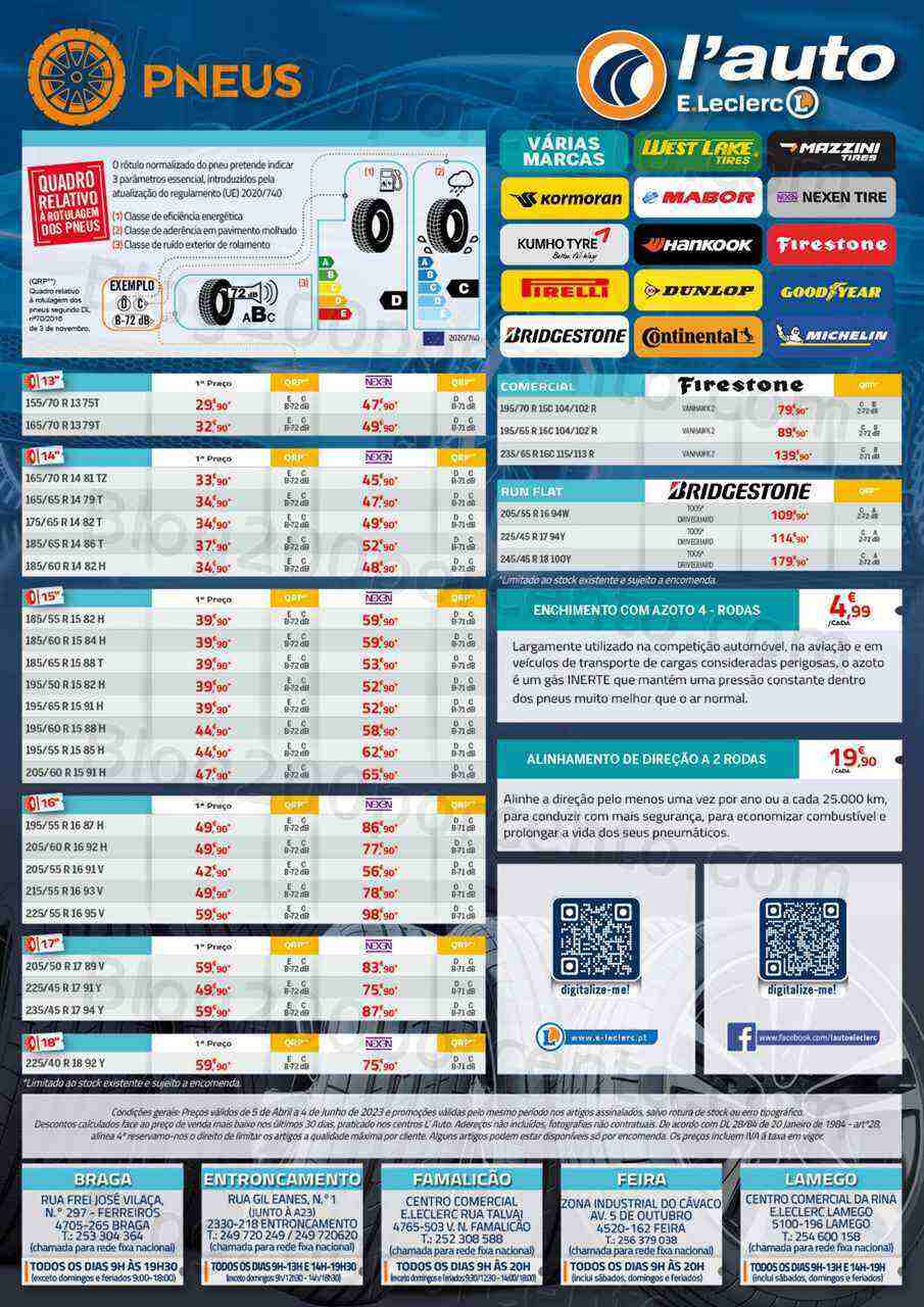 Antevisão Folheto E-LECLERC Auto Promoções de 5 abril a 4 junho