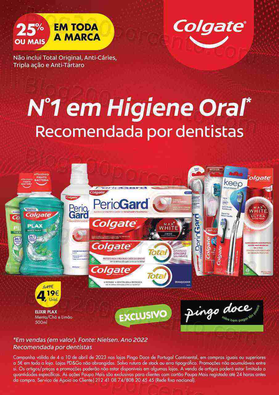 Antevisão Folheto PINGO DOCE Especial Higiene Oral Promoções de 4 a 10 abril