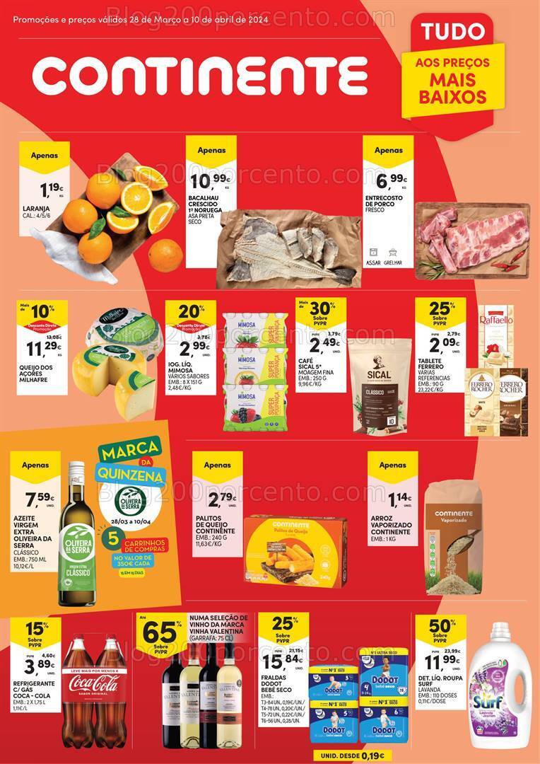 Antevisão Folheto CONTINENTE Açores Promoções de 28 março a 10 abril
