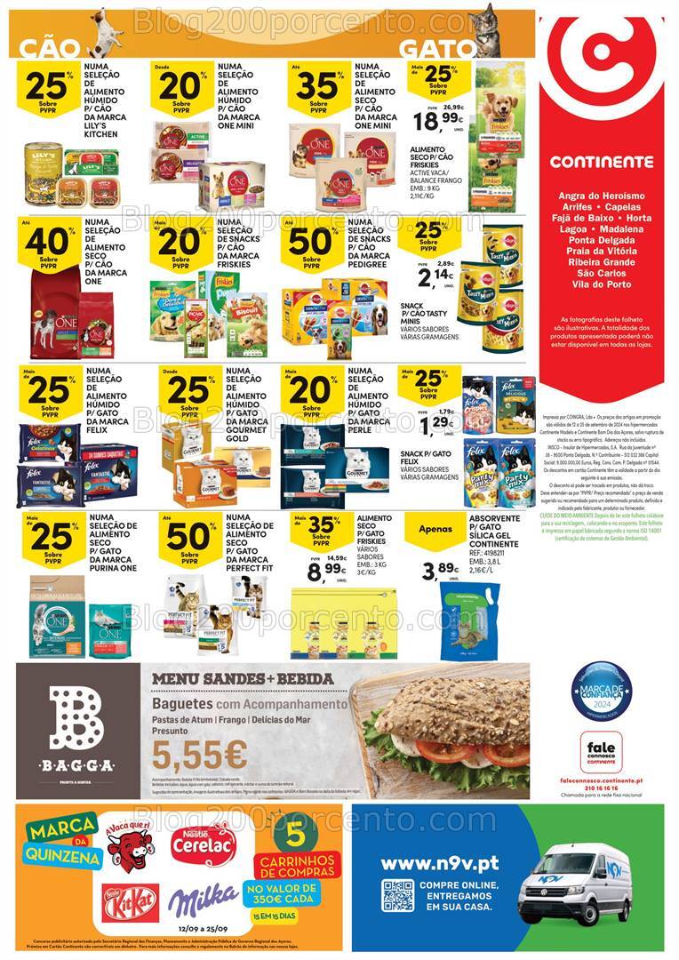 Antevisão Folheto CONTINENTE Açores Promoções de 12 a 25 setembro