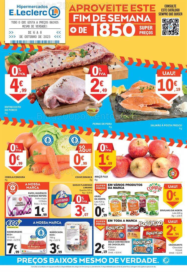 Antevisão Folheto E-LECLERC Promoções Fim de Semana - 6 a 8 outubro