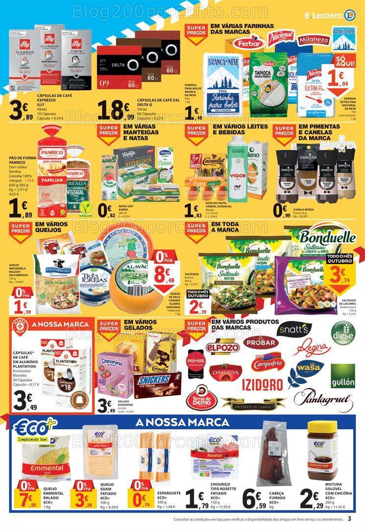 Antevisão Folheto E-LECLERC Promoções Fim de Semana - 6 a 8 outubro