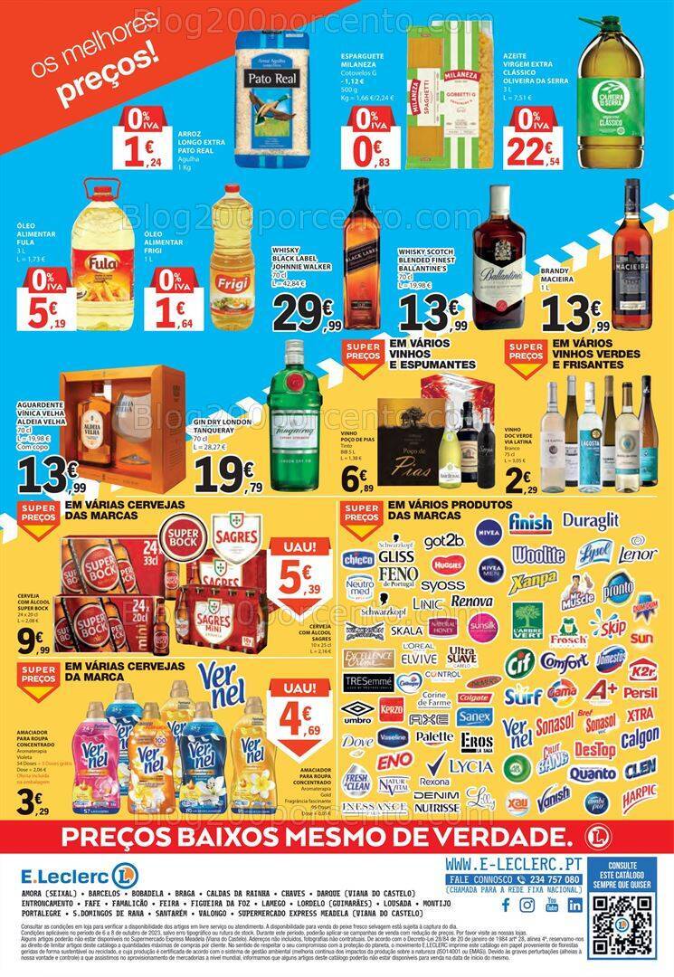 Antevisão Folheto E-LECLERC Promoções Fim de Semana - 6 a 8 outubro