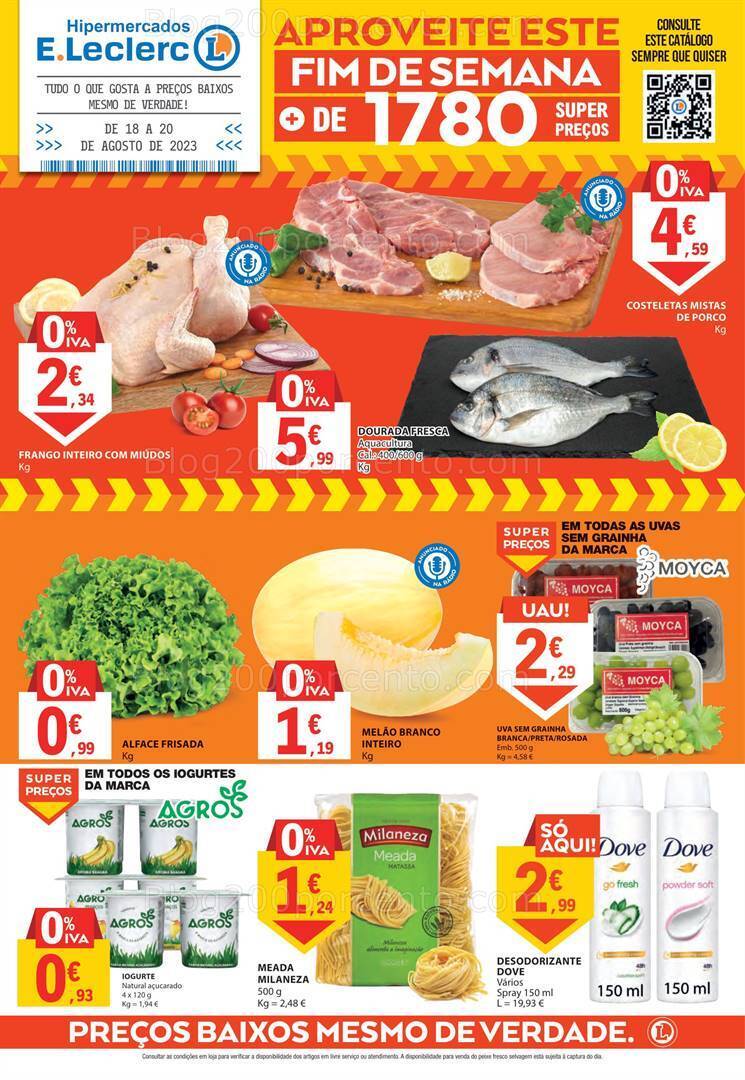 Antevisão Folheto E-LECLERC Promoções Fim de Semana - 18 a 20 agosto