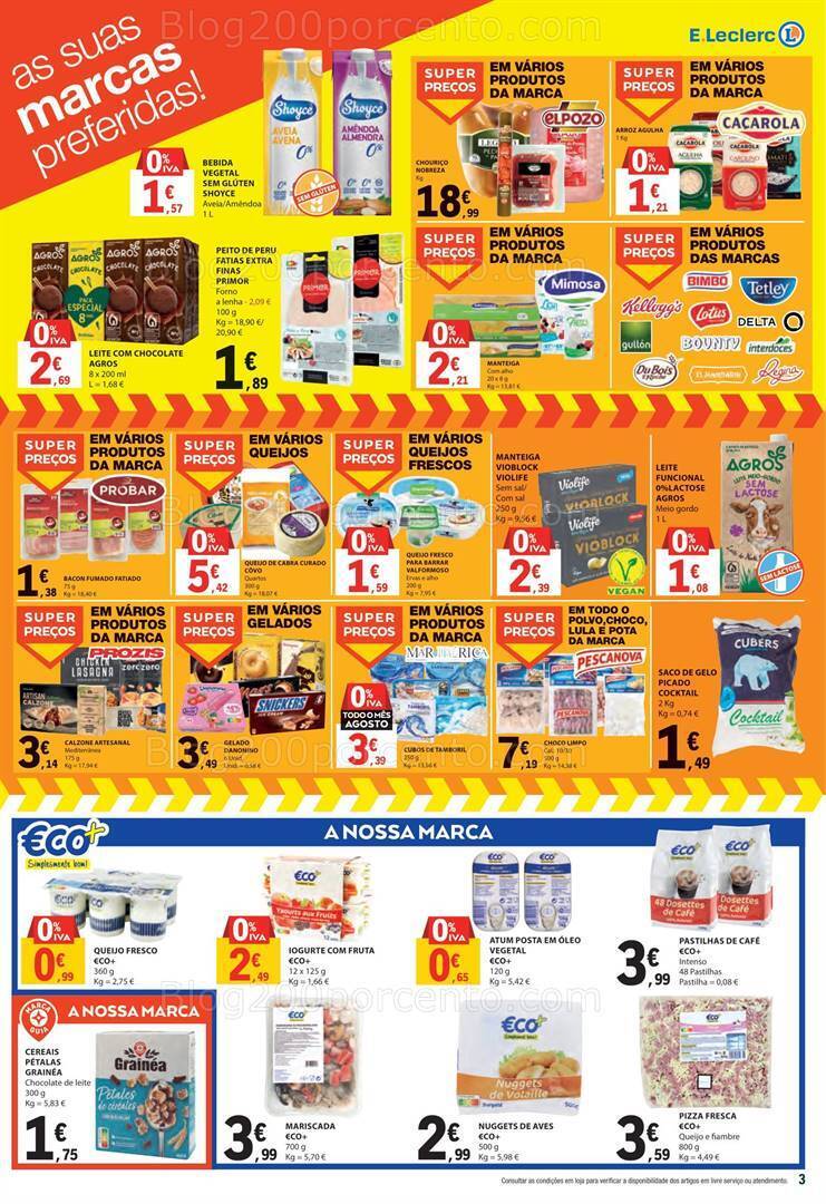 Antevisão Folheto E-LECLERC Promoções Fim de Semana - 18 a 20 agosto