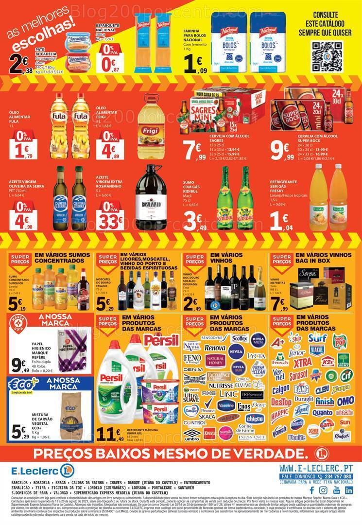 Antevisão Folheto E-LECLERC Promoções Fim de Semana - 18 a 20 agosto