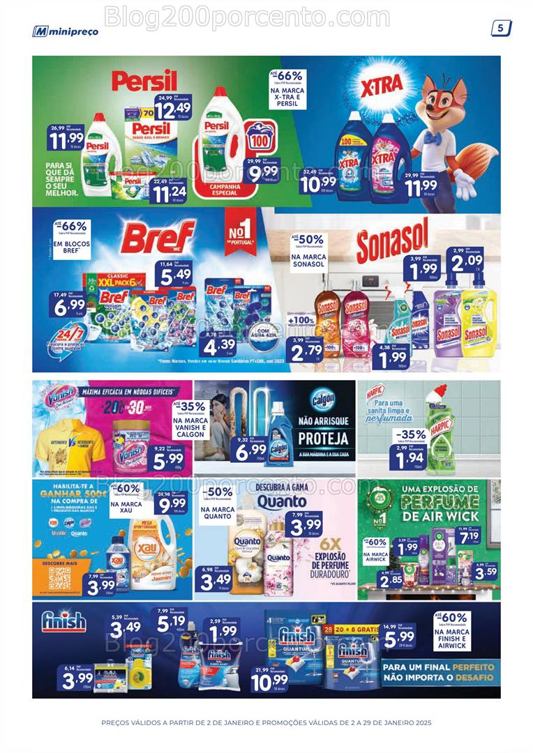 Antevisão Folheto MINIPREÇO Bebé + Grandes Marcas Promoções de 2 a 29 janeiro