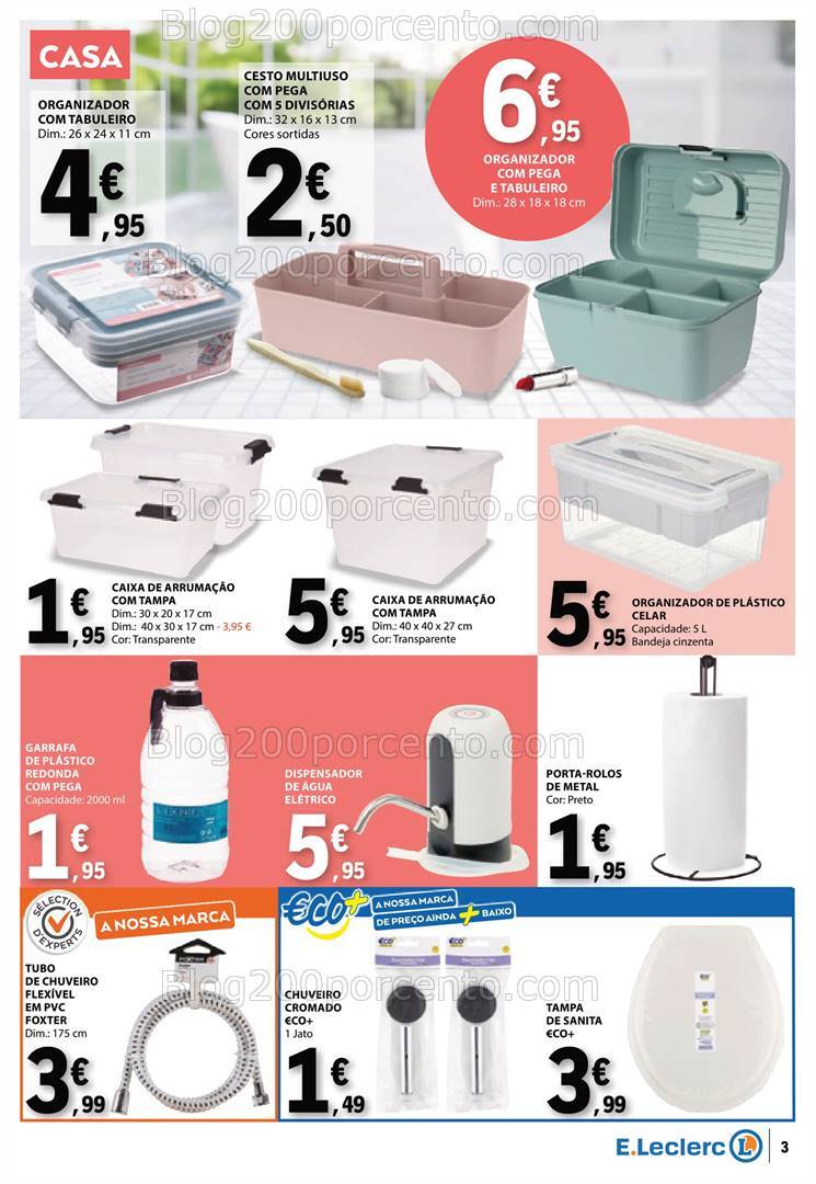 Antevisão Folheto E-LECLERC Bazar Promoções de 15 a 28 agosto