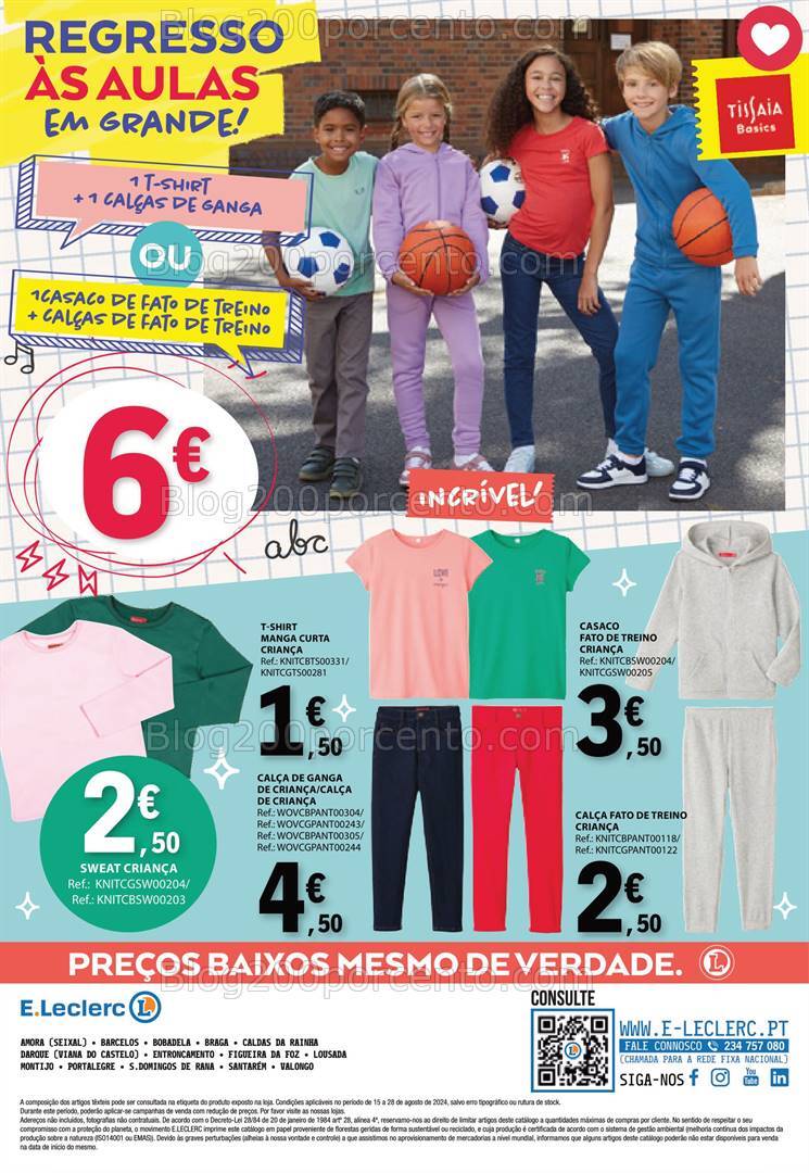 Antevisão Folheto E-LECLERC Bazar Promoções de 15 a 28 agosto