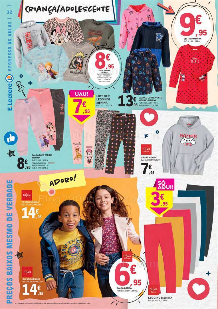 Antevisão Folheto E-LECLERC Regresso às Aulas Promoções de 15 agosto a 10 setembro