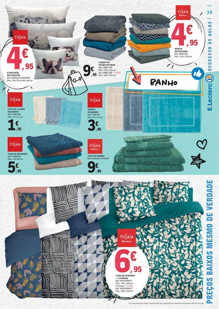 Antevisão Folheto E-LECLERC Regresso às Aulas Promoções de 15 agosto a 10 setembro