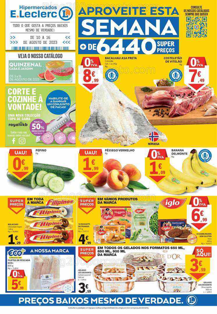 Antevisão Folheto E-LECLERC Promoções de 10 a 16 agosto