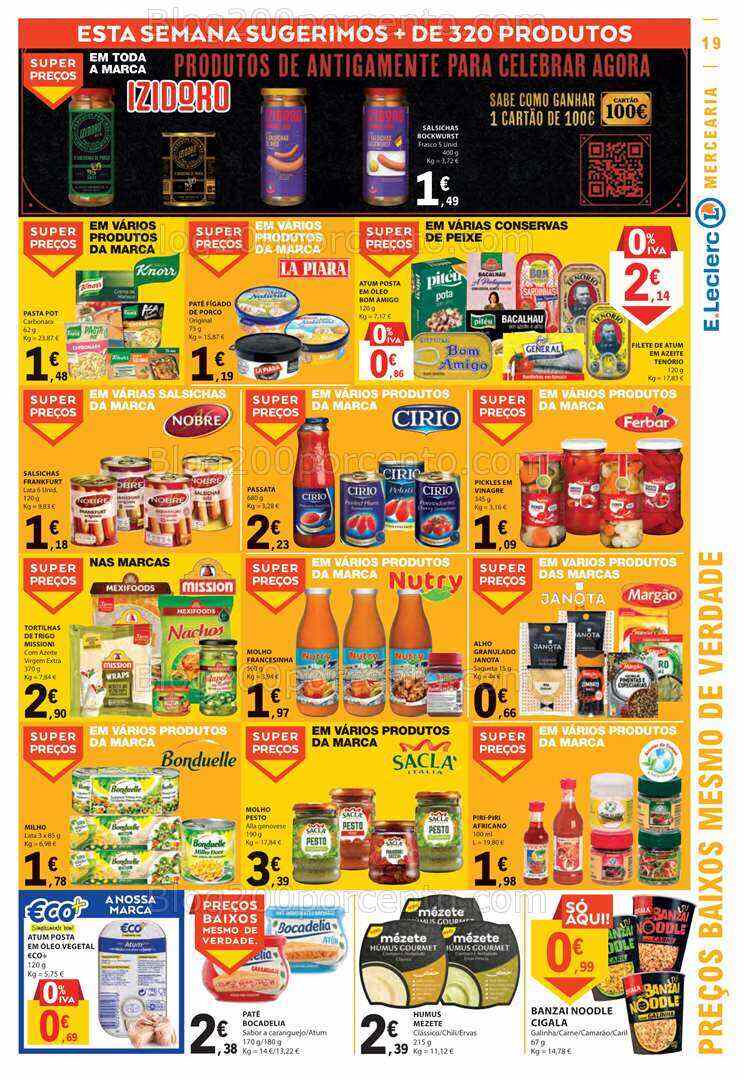 Antevisão Folheto E-LECLERC Promoções de 10 a 16 agosto