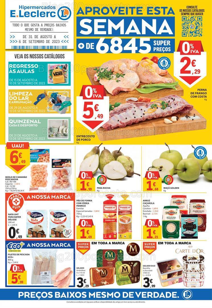 Antevisão Folheto E-LECLERC Promoções de 31 agosto a 6 setembro