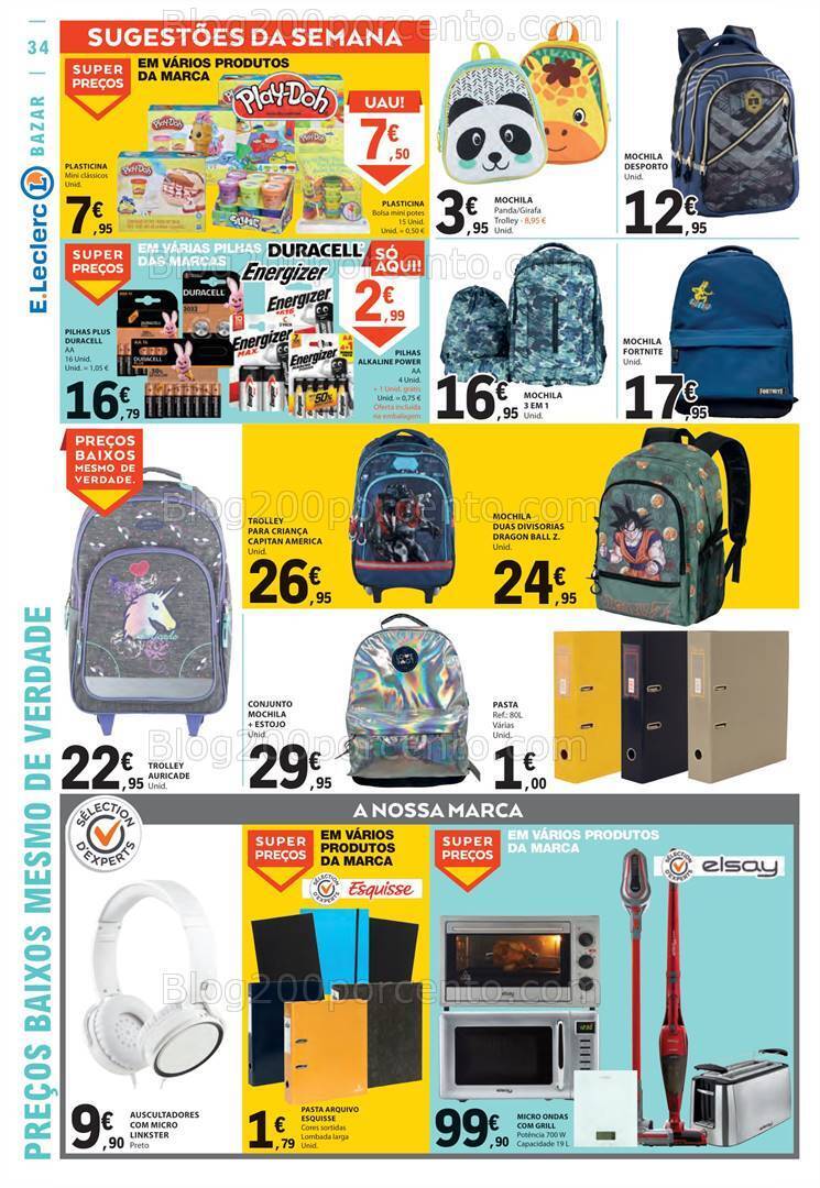 Antevisão Folheto E-LECLERC Promoções de 31 agosto a 6 setembro