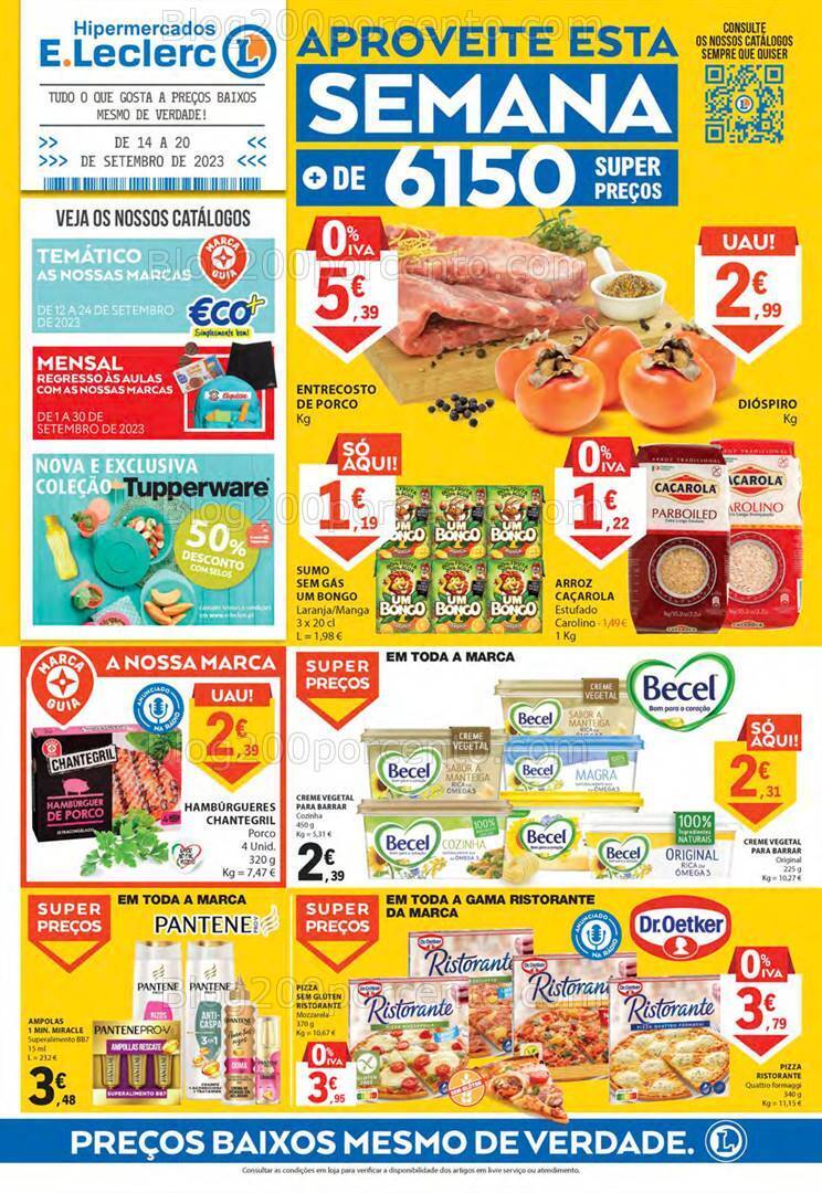 Antevisão Folheto E-LECLERC Promoções de 14 a 20 setembro