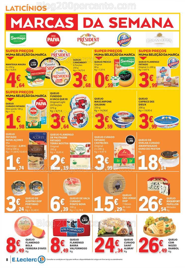 Antevisão Folheto E-LECLERC Promoções de 15 a 21 agosto