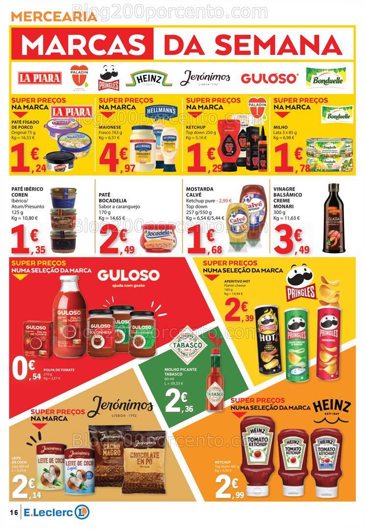 Antevisão Folheto E-LECLERC Promoções de 15 a 21 agosto