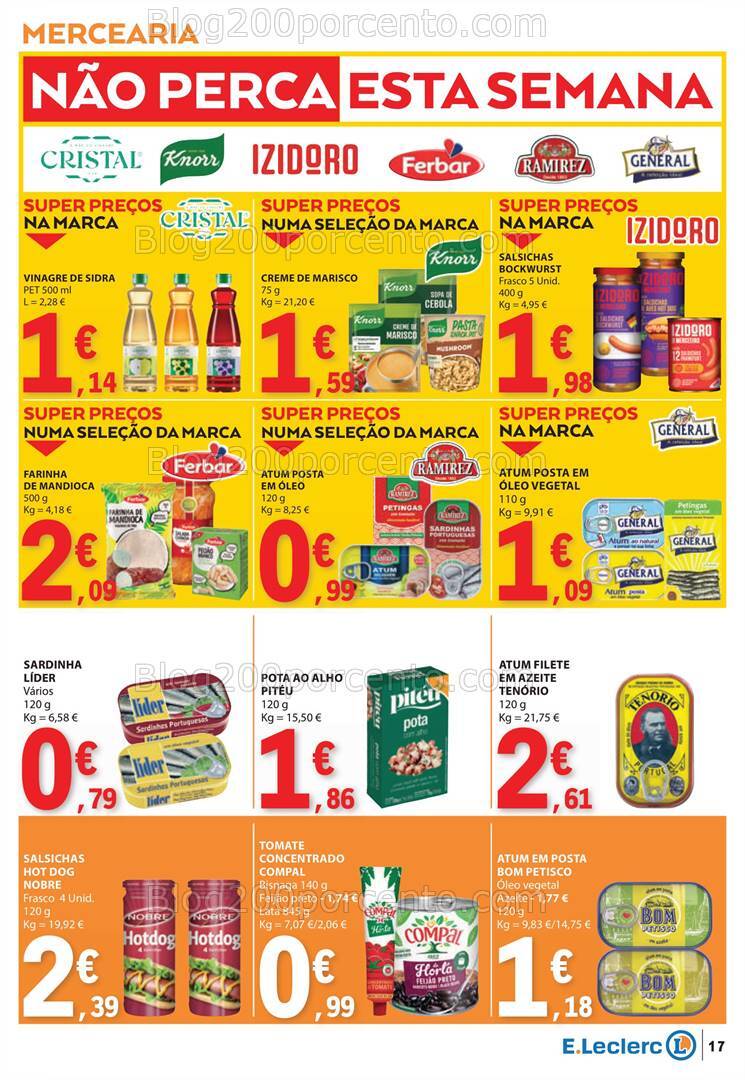 Antevisão Folheto E-LECLERC Promoções de 15 a 21 agosto